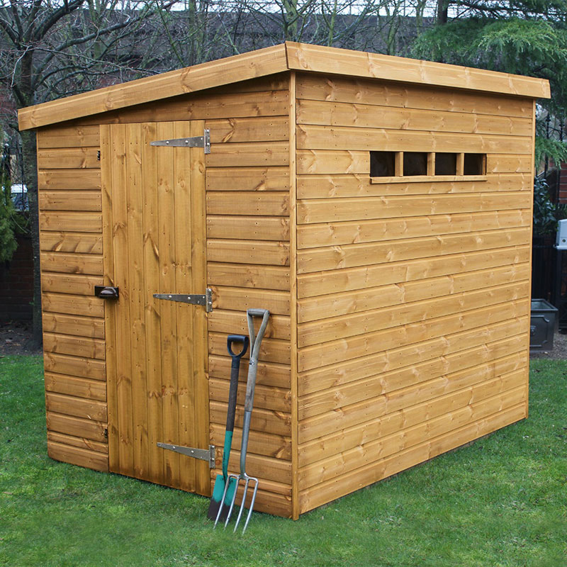 10' x 8' Traditional Shiplap Pent Wooden Security Garden Shed (3.05m x 2.44m) online kaufen
