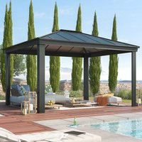 14' x 12' Palram Canopia Dallas 4300 Grey Garden Gazebo (4.26m x 3.64m) online kaufen 14' x 12' Palram Canopia Dallas 4300 Grey Garden Gazebo (4.26m x 3.64m) online kaufen