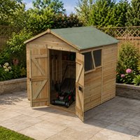 7' x 7' Forest Timberdale 25yr Guarantee Tongue & Groove Pressure Treated Double Door Apex Shed (2.33m x 2.17m) online kaufen