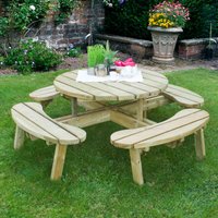 Forest Circular Wooden Garden Picnic Table 6'x6' (2x2m) online kaufen Forest Circular Wooden Garden Picnic Table 6'x6' (2x2m) online kaufen
