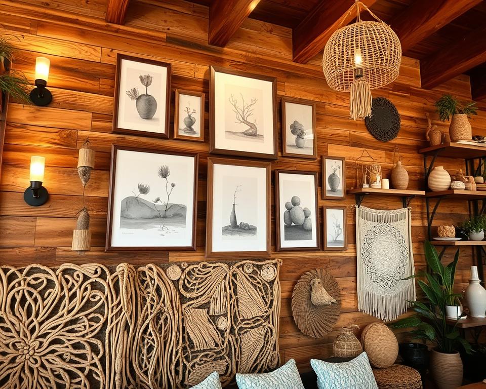 Wall decor for wooden homes artistic elements