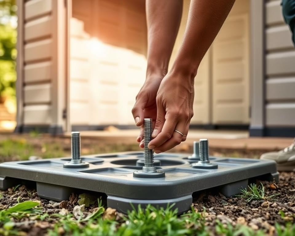 anchoring to plastic shed base