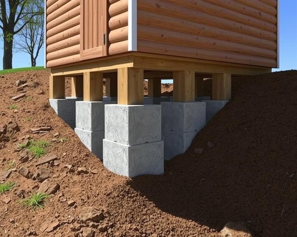 concrete foundation blocks for shed base