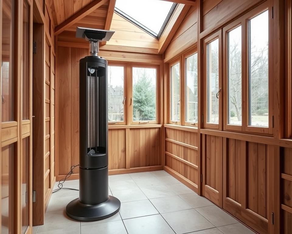 garden room heater installation