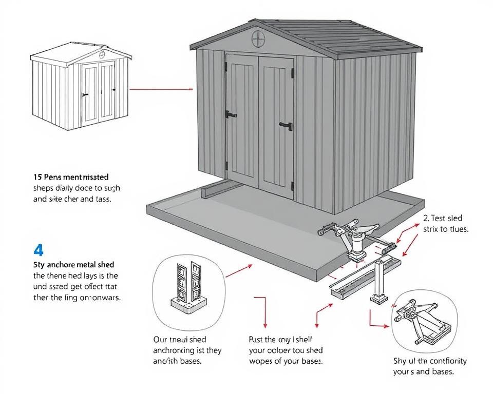 how to anchor a plastic shed or metal shed to a plastic shed base
