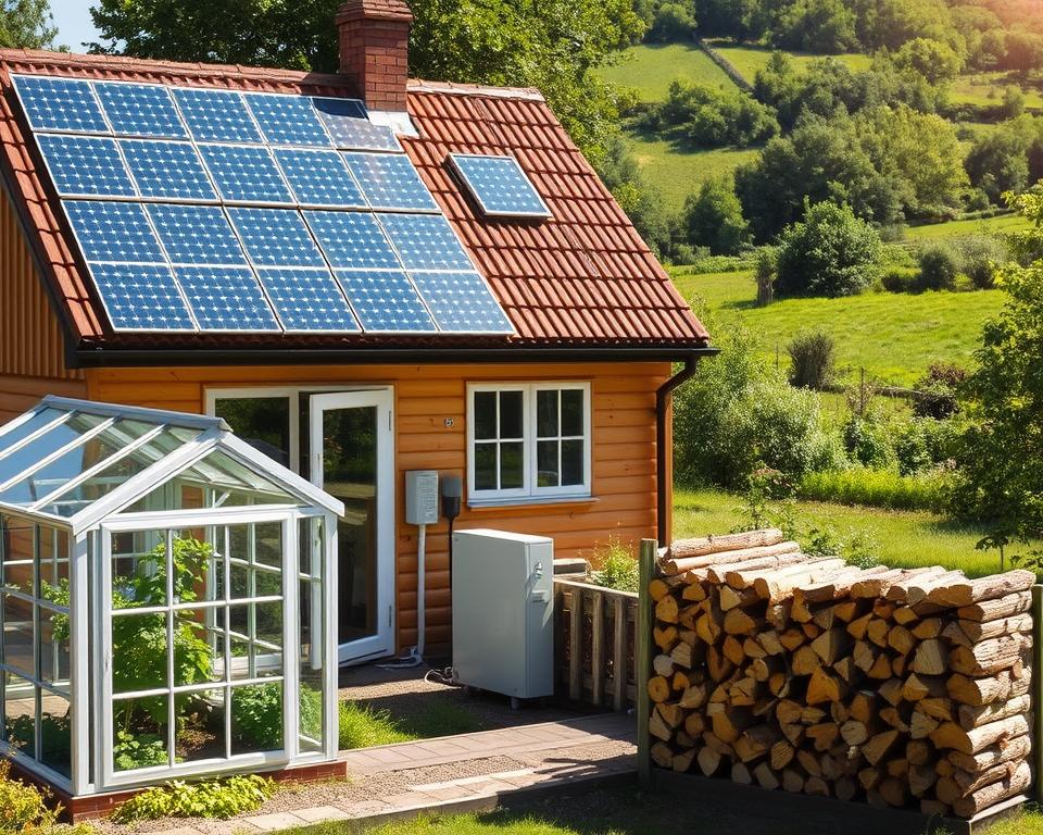 renewable garden building heating