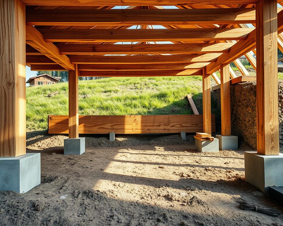 timber house foundations