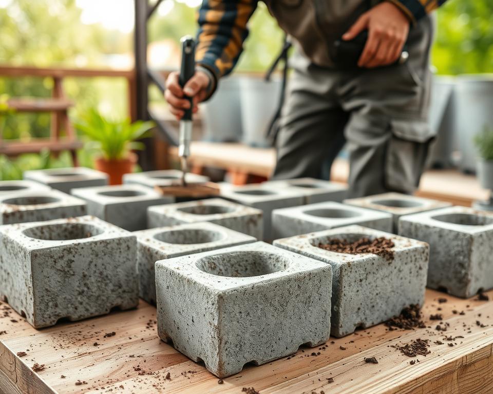 Concrete Planter Block Preparation