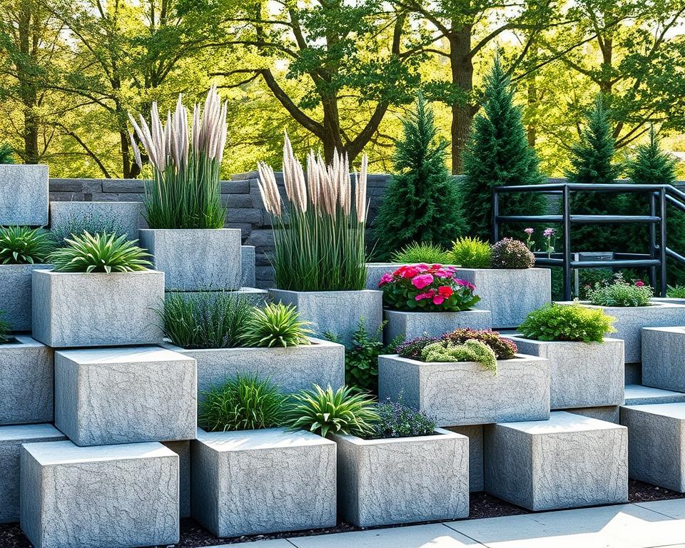 Creative Concrete Planter Block Landscape Design